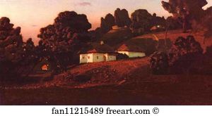 1878 Oil On Canvas The Russian Museum Art Print - Evening In Ukraine