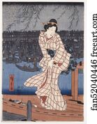 Evening Art Print - Evening On The Sumida River