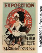 Jules Chéret Art Print - Exposition De Tableaux & Dessins De A. Willette