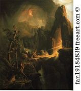 Eden Art Print - Expulsion From The Garden Of Eden. Detail