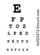 Free art print of Black and white eye chart for eye exam | FreeArt ...