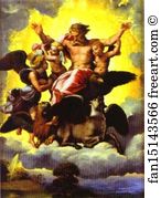 Oil On Panel Palazzo Pitti Art Print - Ezekiel's Vision