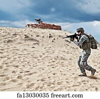 Military Art Print - Two Soldiers