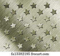 Military Art Print - Military Grunge With Stars