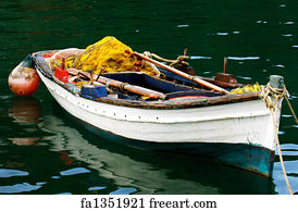 Free art print of Row Boats. Weathered Row Boat in Moored 