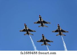 Military Art Print - Military Fighter Aircraft Flight Demonstration