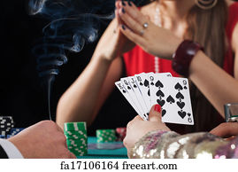 Poker Art Print - Poker Game In Casino