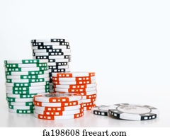 Poker Art Print - Poker Chips