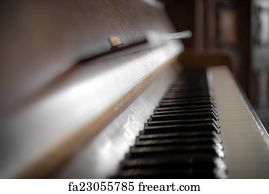 Free art print of Jazz piano. Detail of the keyboard of a piano