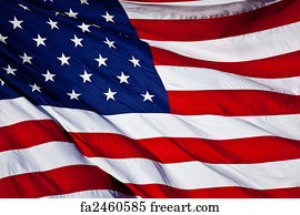 Military Art Print - Us Flag