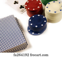 Poker Art Print - Poker Chips