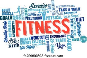 Free art print of Physical Fitness Word Cloud. Collage of words and ...