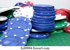 Poker Art Print - Poker Chips 01