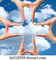 Free art print of Symbol Medical Cross from hands. Female hands ...