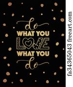  Art Print - Hand Sketched Inspirational Quote 'do What You Love'