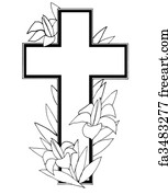 Free art print of Stock Illustration of Easter Cross. Useful black and ...