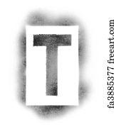 free art print of stencil letters in spray paint freeart