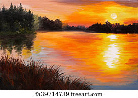 sunrise scenery paintings