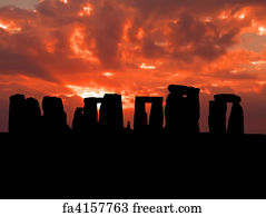 Free art print of The silhouette of Stonehenge in UK. The silhouette of ...