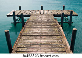 Free art print of Dock. Empty dock in calm lake | FreeArt | fa428523