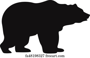 Free art print of Bear silhouette | FreeArt | fa48198327