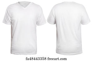 Free art print of White V-Neck Shirt Mock up. Blank v-neck shirt mock ...