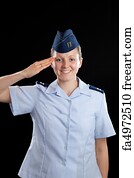 Military Art Print - Military Girl