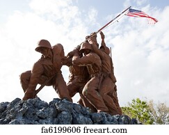Military Art Print - Military Statues