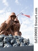 Military Art Print - Military Statues