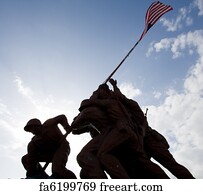 Military Art Print - Military Statues