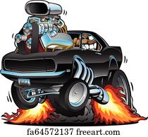 Free art print of Classic Muscle Car Popping a Wheelie, Huge Chrome ...