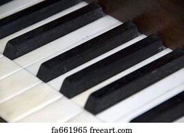 Free art print of Jazz piano. Detail of the keyboard of a piano
