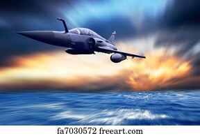 Military Art Print - Military Airplan On The Speed