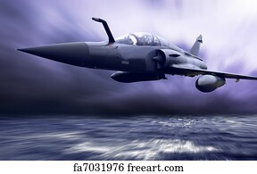 Military Art Print - Military Airplan On The Speed