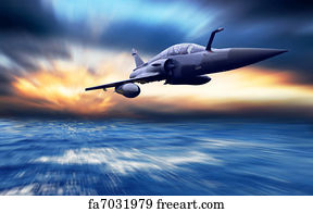 Military Art Print - Military Airplane On The Speed