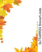 Free art print of Fall Leaves Border. Nice border made from color ...