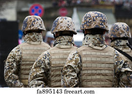 Military Art Print - Soldiers At The Military Parade