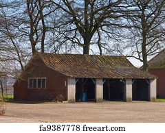 Free art print of Traditional Shed in Dutch Building Style, Drenthe