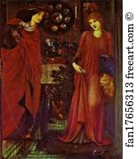 Gouache Art Print - Fair Rosamond And Queen Eleonor