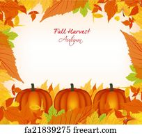Free art print of Fall Harvest. Fall leaves all around the home ...