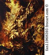 Fall Of The Rebel Angels Art Print - Fall Of The Rebel Angels