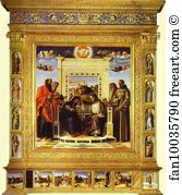 Pesaro Altarpiece. Coronation of the Virgin