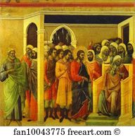 Maestà (back, central panel) Jesus Before Caiaphas