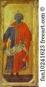 Maestà (front, predella) The Prophet Solomon