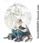 Boy Reading Adventure Story