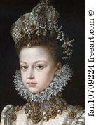 Portrait of the Infanta Isabella Clara Eugenia. Detail