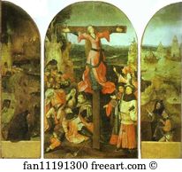 Crucifixion of St. Julia (Triptych). Left wing: St. Anthony in Meditation. More. Central panel: Crucifixion of St. Julia or Liberata. More. Right wing: Two Slave-Dealers