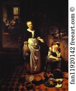 Interior with a Sleeping Maid and Her Mistress (The Idle Servant)