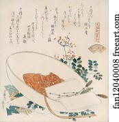 Myriad grasses shell (Chigusagai)from the series 'A shell-matching game with Genroku thirty-six linked verses (Genroku kasen kai-awase)'