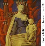 Diptych de Moulin. Madonna and Child. Left panel